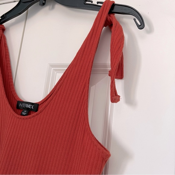 Tie Shoulder Intermix dress - Picture 3 of 5